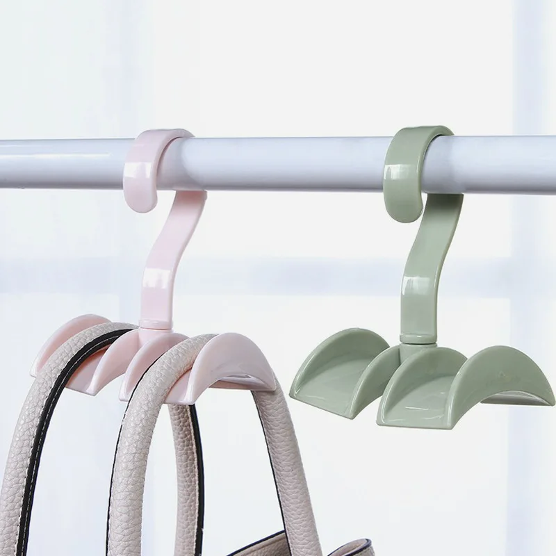 Wardrobe iron bag storage rack Tie hanger storage organization Hooks Rails 